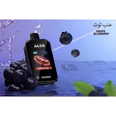  AGER SQ 20000 Puffs Grape Blueberry