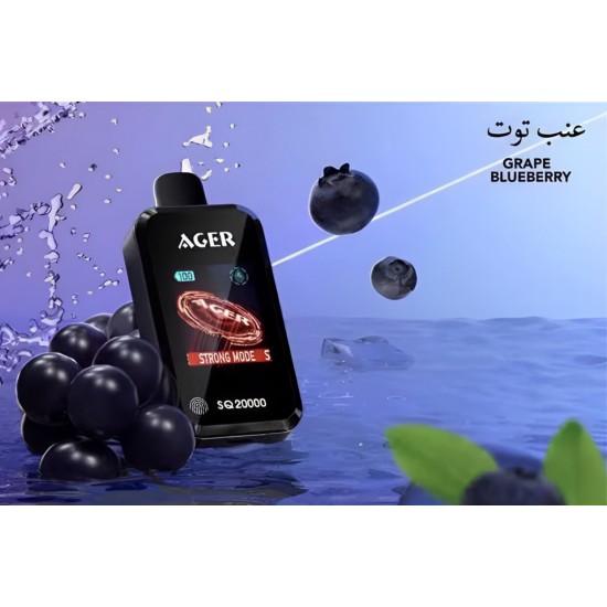  AGER SQ 20000 Puffs Grape Blueberry