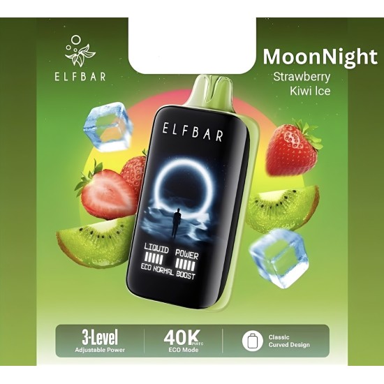 سحبة الف بار مون نايت الجاهزة 40000 بف فراولة كيوي ايس