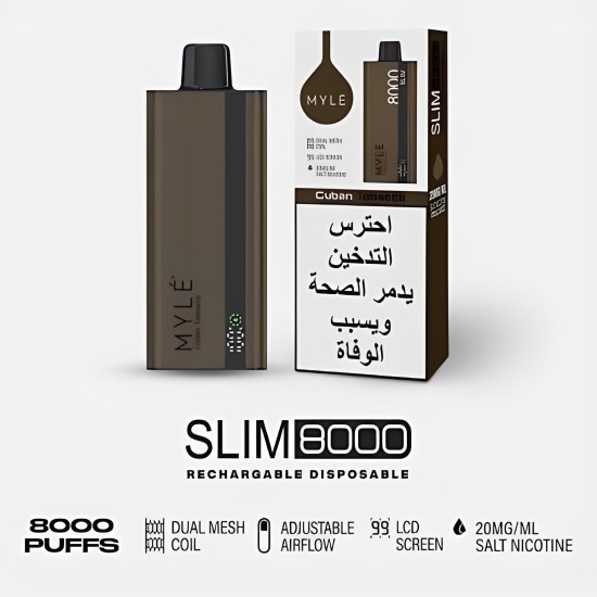 Myle Slim Disposable 8000 Puffs Cubano