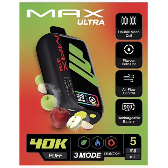 سحبة ناستي ماكس الترا 40000 بف تفاحتين شيشة سحبة ناستي ماكس الترا 40000 بف تفاحتين شيشة