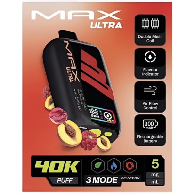 سحبة ناستي ماكس الترا 40000 بف كرز خوخ توت 