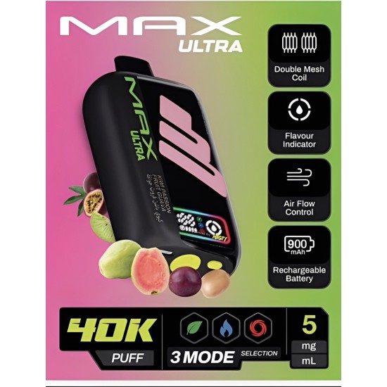 سحبة ناستي ماكس الترا 40000 بف كيوي باشن فروت جوافة 