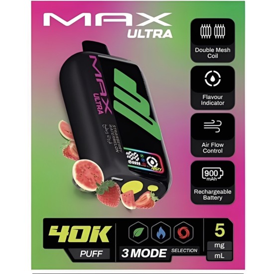 سحبة ناستي ماكس الترا 40000 بف فراولة بطيخ سحبة ناستي ماكس الترا 40000 بف فراولة بطيخ