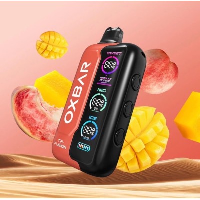 سحبة اوكس بار تري فيجين الجاهزة 40000 بف مانجو خوخ 