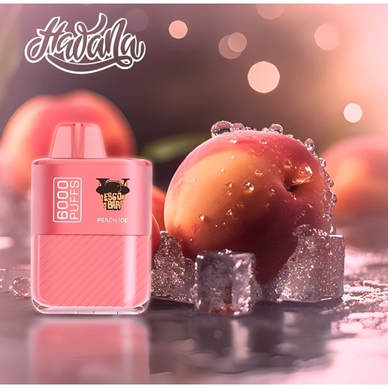 Hawana Esco Bar Disposable 6000 Puffs Peach Ice Hawana Esco Bar Disposable 6000 Puffs Peach Ice