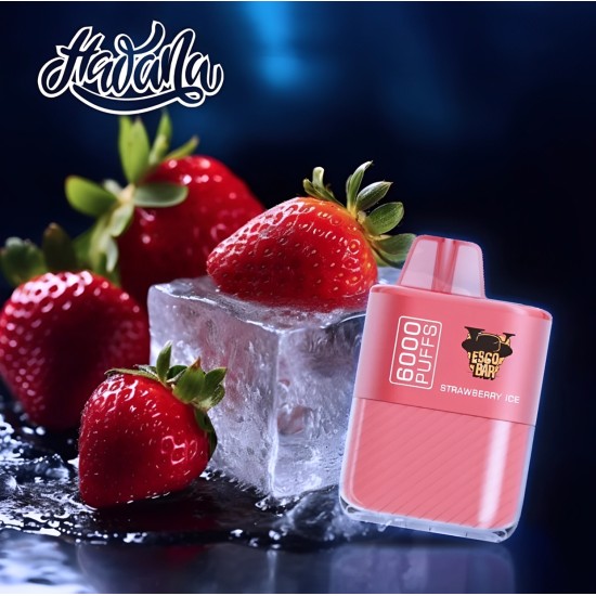 Hawana Esco Bar Disposable 6000 Puffs Strawberry Ice Hawana Esco Bar Disposable 6000 Puffs Strawberry Ice