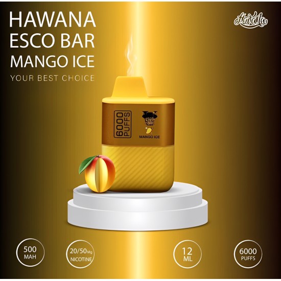 Hawana Esco Bar Disposable 6000 Puffs Mango Ice