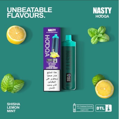 Nasty Hooqa Disposable DTL 10000 puffs Shisha Lemon Mint