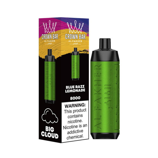 Alfakher Crown Bar 8000 puffs Blue Razz Lemonade Alfakher Crown Bar 8000 puffs Blue Razz Lemonade