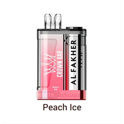 ALFAKHER CROWN BAR CRYSTAL Disposable 9000 PUFFS Peach Ice