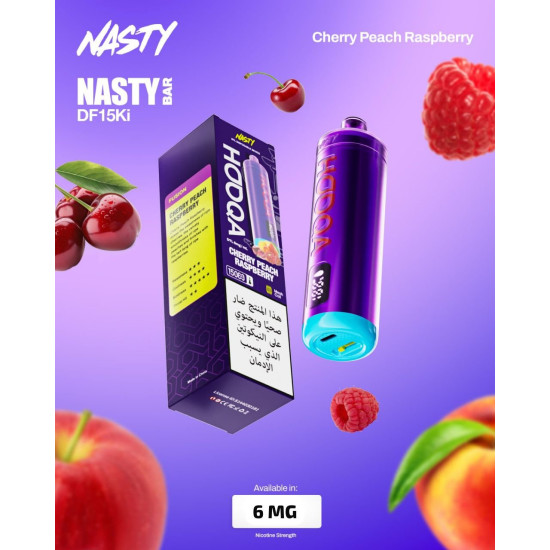 Nasty Hooqa disposable 15000 Puffs Cherry Peach Raspberry Nasty Hooqa disposable 15000 Puffs Cherry Peach Raspberry